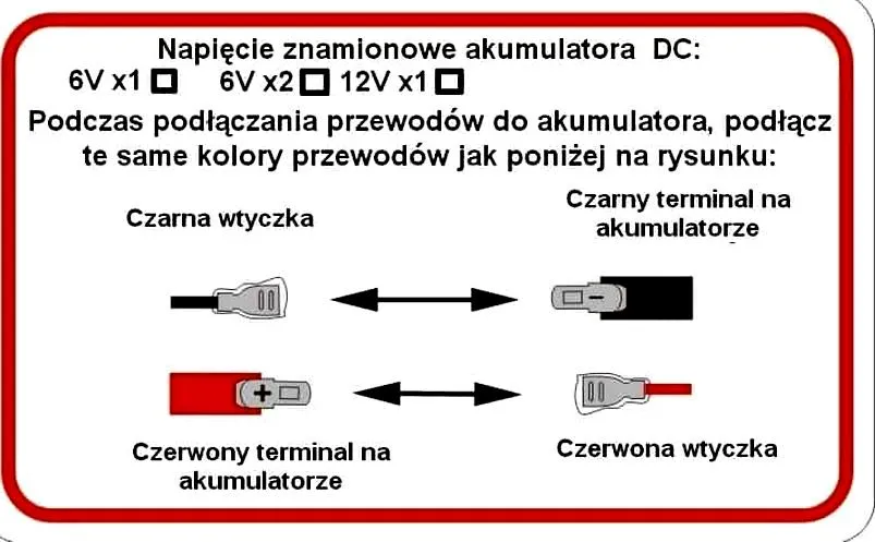 Bezpieczeństwo przy podłączaniu akumulatora
