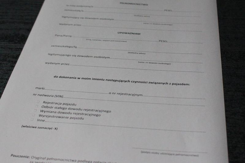 Wzór upoważnienia do urzędu